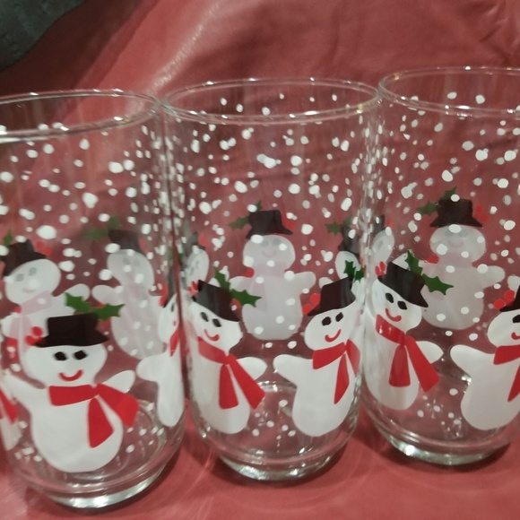 Vintage Libbey Glass, Snowman & Snowflake #1 - Picture 3 of 3